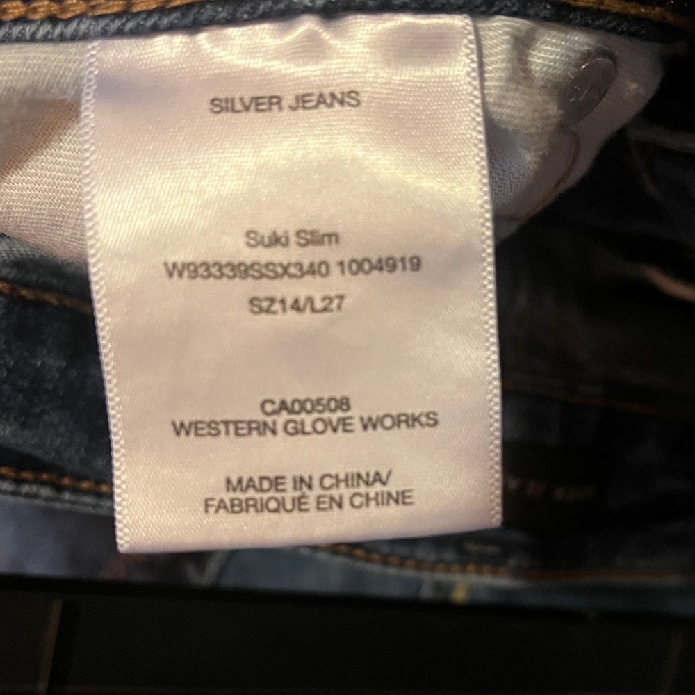 Silver Jeans, Suki Slim, Size 14, Length 27 Midrise